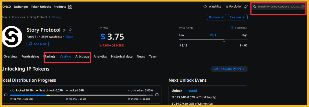 Cách kiếm tra tokenomics trên Crypto Rank